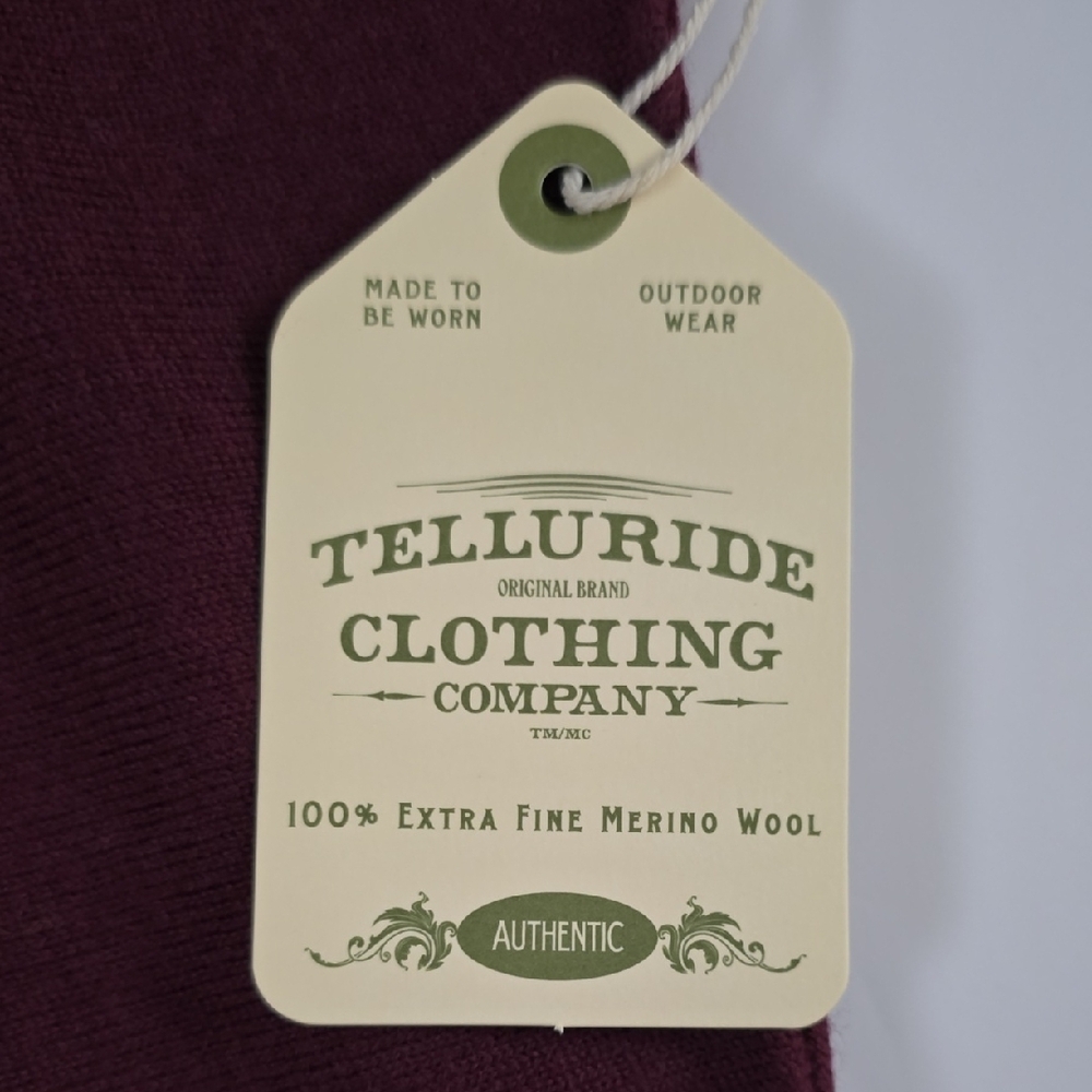 NWT Telluride Women's Burgundy Extra Fine Merino Wool Funnel Neck Sweater Size M - Picture 7 of 16